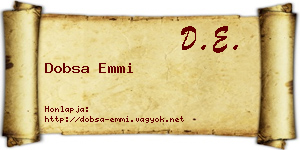Dobsa Emmi névjegykártya